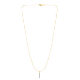 14K Gold .06Ct Diamond Bar Necklace